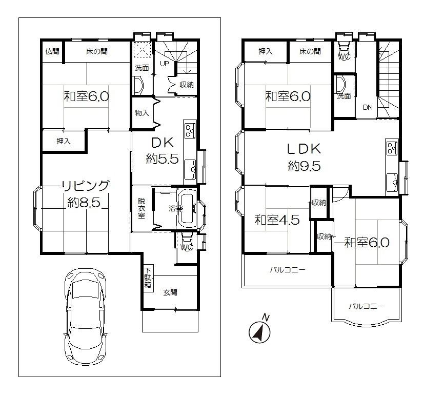 Floor plan. 45,800,000 yen, 4LLDDKK, Land area 111.05 sq m , Building area 121.18 sq m floor plan
