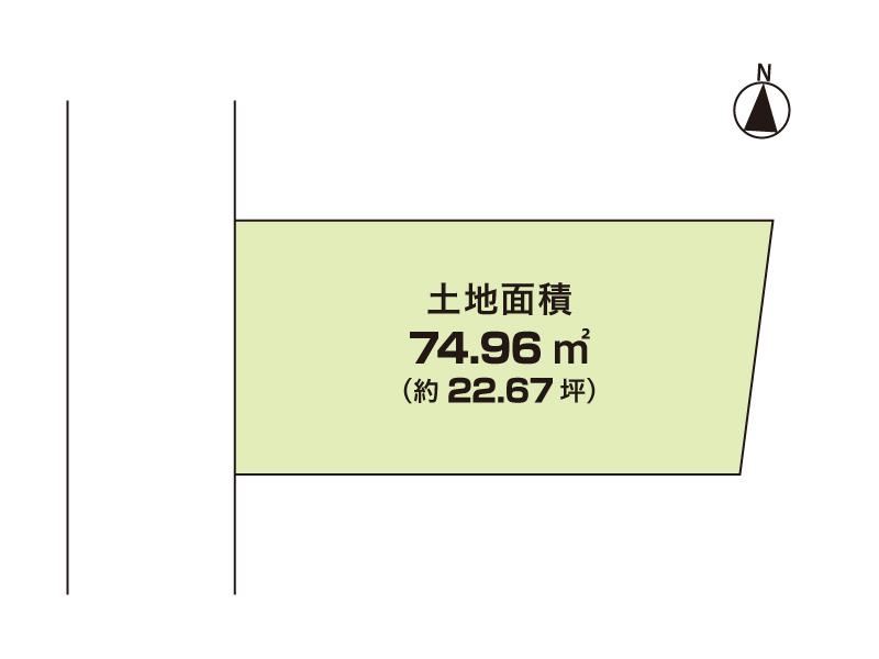 Compartment figure. Land price 9.1 million yen, Land area 74.96 sq m