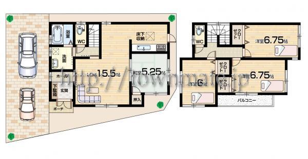Floor plan. 29,800,000 yen, 4LDK, Land area 100.2 sq m , Building area 95.15 sq m floor plan