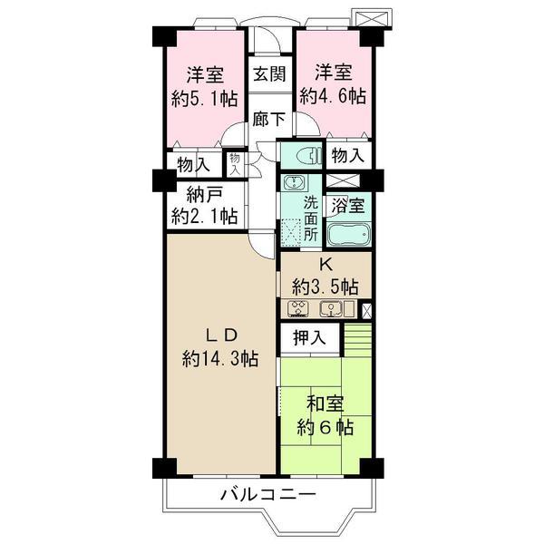 Floor plan. 3LDK + S (storeroom), Price 21,800,000 yen, Occupied area 77.87 sq m , Balcony area 7.9 sq m