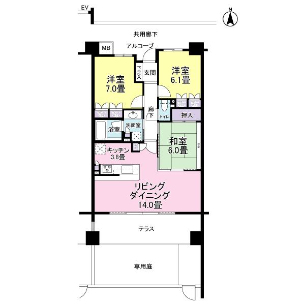 Floor plan. 3LDK, Price 32,800,000 yen, Occupied area 78.38 sq m site (November 2013) Shooting