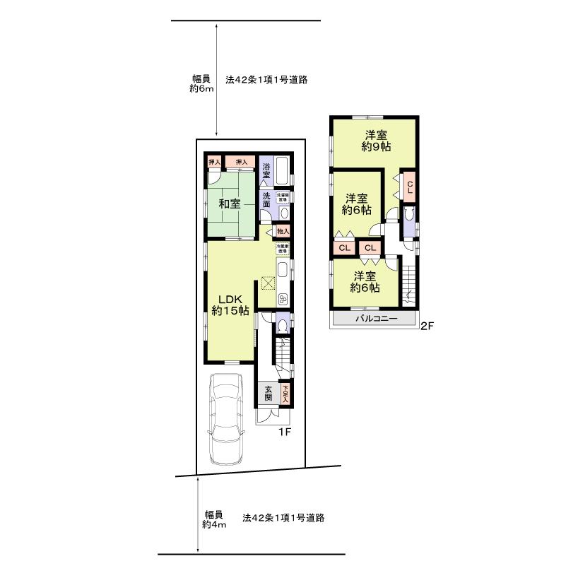 Floor plan. 35,800,000 yen, 4LDK, Land area 92.81 sq m , Building area 97.2 sq m