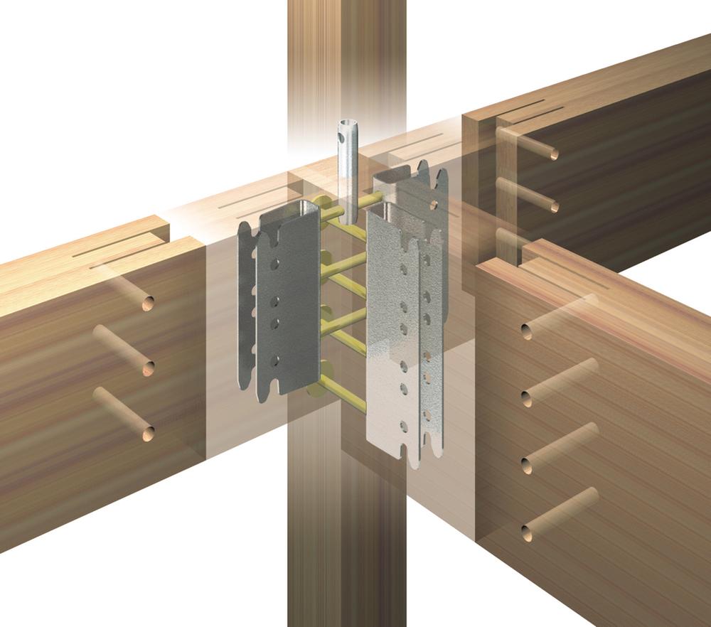 Construction ・ Construction method ・ specification. It boasts a high earthquake resistance and durability, Shikishima house of wooden houses. Use the cut wood with a high degree of accuracy, It has adopted the hardware connection method that can maximize the inherent strength of the wood (joist hanger and slit ・ With a pin hole wood and the driving pin illustration)