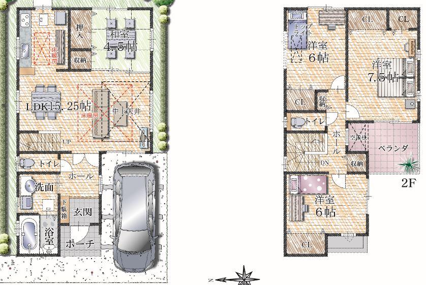 Floor plan. Second edition model house