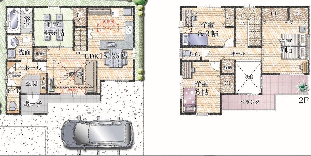 Floor plan. Second edition model house