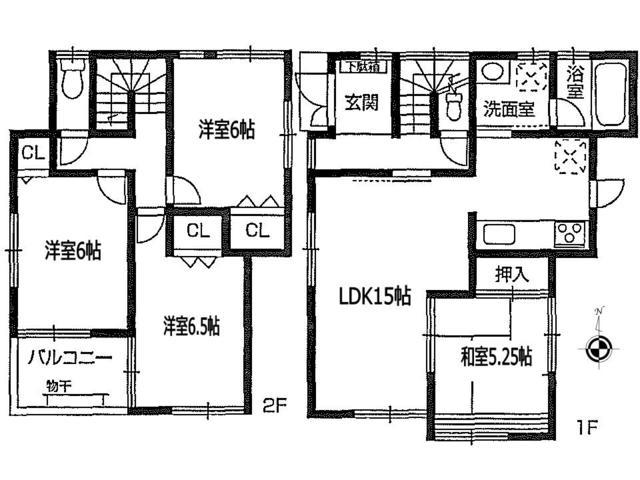Floor plan. 35,300,000 yen, 4LDK, Land area 93.92 sq m , Building area 91.12 sq m Takatsuki Himuro-cho 2-chome Building 3 Floor plan
