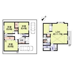 Floor plan. 32,500,000 yen, 3LDK, Land area 97.94 sq m , Building area 99.4 sq m indoor (November 2013) Shooting