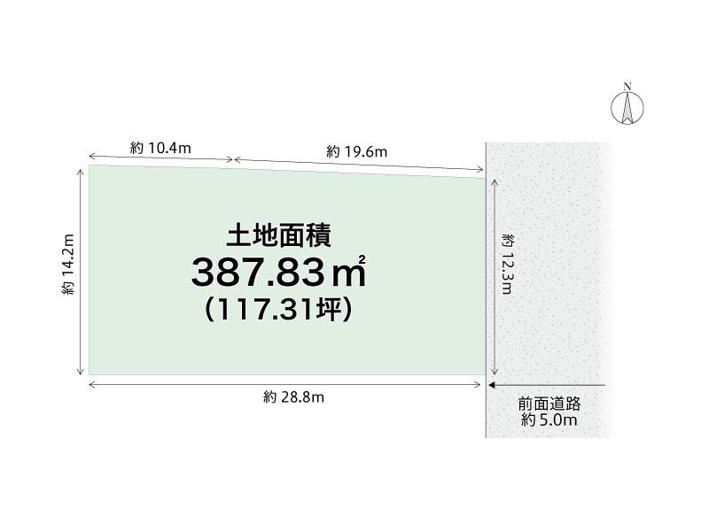 Compartment figure. Land price 108 million yen, Land area 387.83 sq m site area / 387.83 sq m (117.31 tsubo)