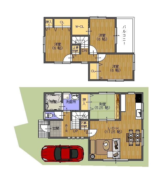 Other building plan example. Building plan Example C No. land building plan area 98.01 sq m