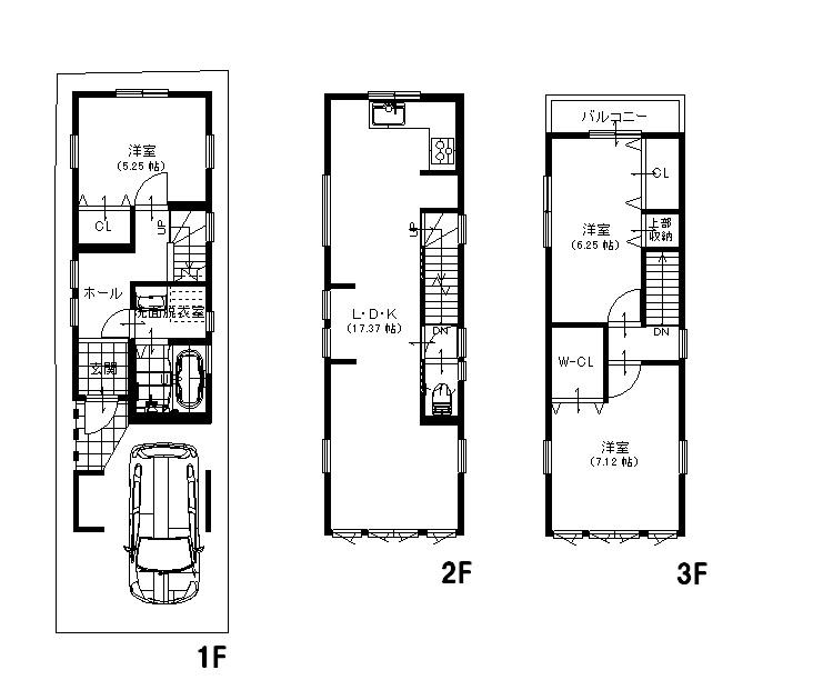 Floor plan. 26,800,000 yen, 3LDK, Land area 59.53 sq m , Building area 94.96 sq m