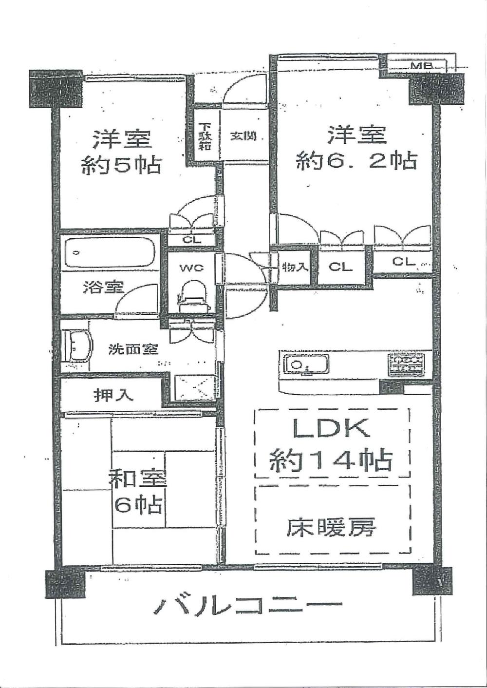Floor plan. 3LDK, Price 23.8 million yen, Occupied area 68.18 sq m , Balcony area 11.78 sq m