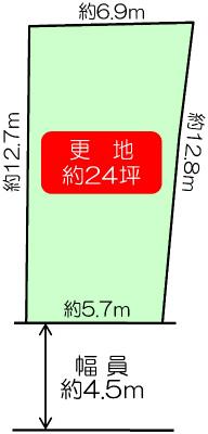 Compartment figure. Land price 14,920,000 yen, Land area 79.66 sq m south-facing