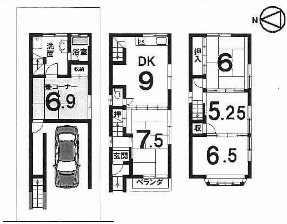 Floor plan. 13.8 million yen, 5DK, Land area 60.75 sq m , Building area 108.93 sq m