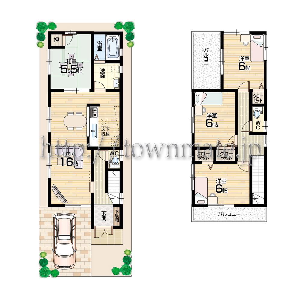 Floor plan. (No. 3 locations), Price 35,300,000 yen, 4LDK, Land area 94.27 sq m , Building area 93.15 sq m
