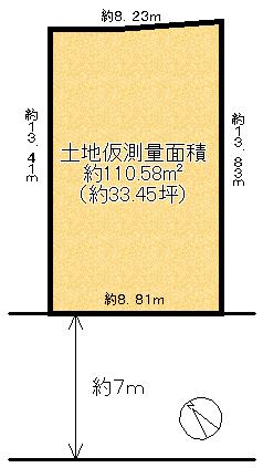 Compartment figure. Land price 17.8 million yen, Land area 110.58 sq m