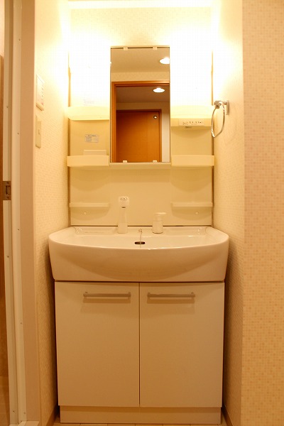 Washroom. Independent wash basin shampoo dresser