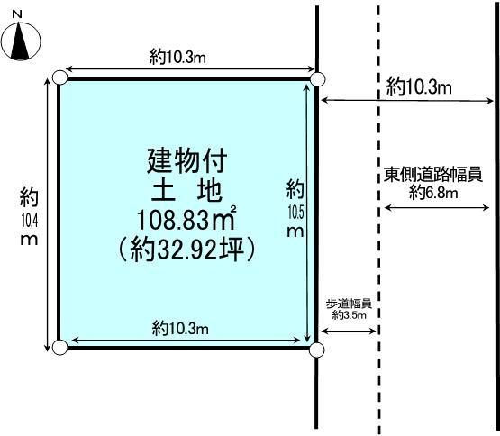 Compartment figure. Land price 24.6 million yen, Land area 108.83 sq m