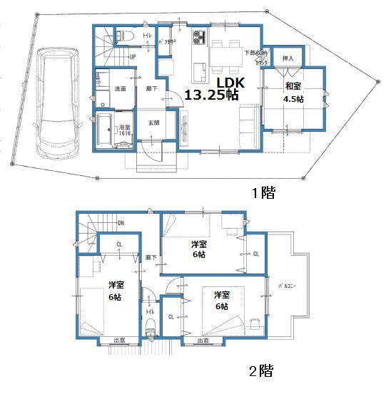 Floor plan. (A No. land), Price 30,840,000 yen, 4LDK, Land area 93.18 sq m , Building area 89.91 sq m