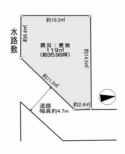 Compartment figure. Land price 23.8 million yen, Land area 119 sq m