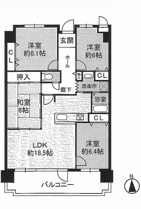 Floor plan. 4LDK, Price 24,800,000 yen, Footprint 90.6 sq m , Balcony area 11.48 sq m