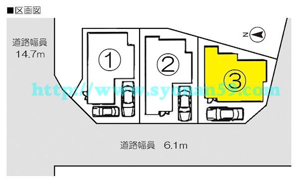 Compartment figure. 35,300,000 yen, 4LDK, Land area 93.92 sq m , Building area 91.12 sq m compartment view
