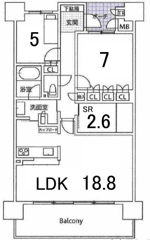 Floor plan. 2LDK+S, Price 27,800,000 yen, Footprint 74.9 sq m , Balcony area 14 sq m 2SLDK! It is fully equipped!