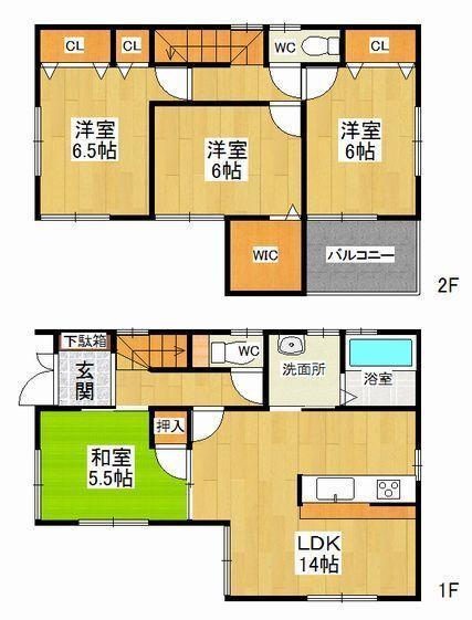 Floor plan. 28.8 million yen, 4LDK, Land area 81.97 sq m , Building area 91.53 sq m