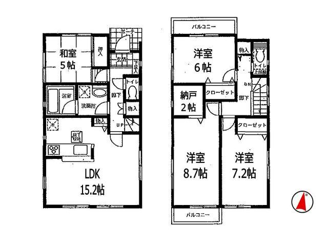 Floor plan. 27,900,000 yen, 4LDK+S, Land area 120.09 sq m , Building area 99.63 sq m Takatsuki Yayoigaoka cho Building 3