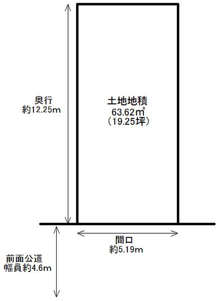 Compartment figure. Land price 11.8 million yen, Land area 63.62 sq m