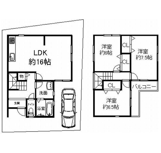 Floor plan. 28.8 million yen, 3LDK, Land area 85.59 sq m , Building area 86.12 sq m floor plan