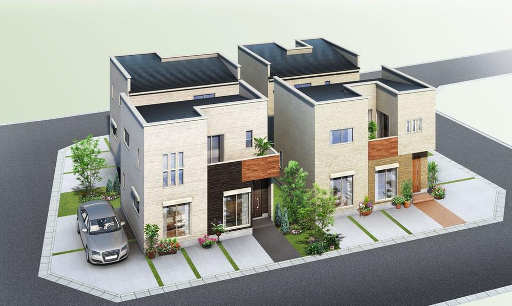 Building plan example (exterior photos). Complete image Perth
