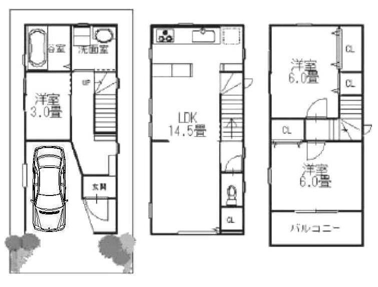 Floor plan. 21,800,000 yen, 3LDK, Land area 48.96 sq m , Building area 84.24 sq m dishwasher ・ Bathroom drying heater such as fully-equipped!