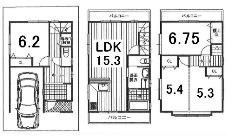 Floor plan. 26,400,000 yen, 4LDK, Land area 61.07 sq m , Building area 114.01 sq m 4LDK!