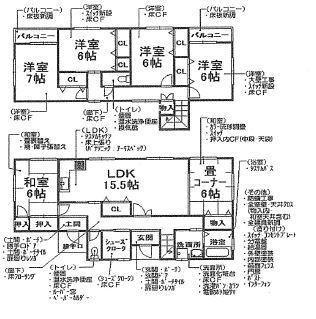 Floor plan. 35,800,000 yen, 5LDK, Land area 287 sq m , Building area 137.46 sq m