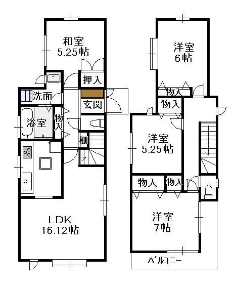 Floor plan. 29,800,000 yen, 4LDK, Land area 150 sq m , Building area 99.15 sq m 2 No. land completion drawing