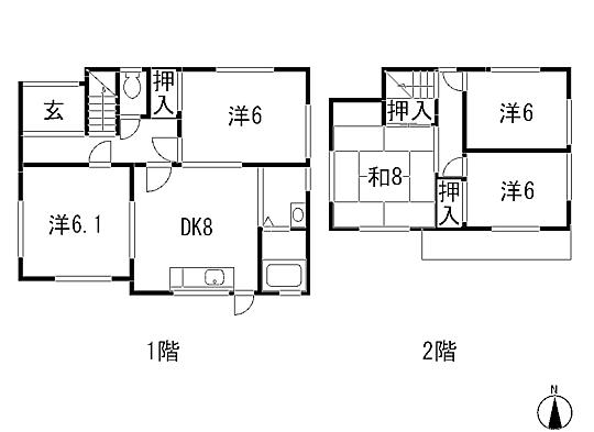 Floor plan. 7.5 million yen, 5DK, Land area 95.91 sq m , Building area 92.95 sq m