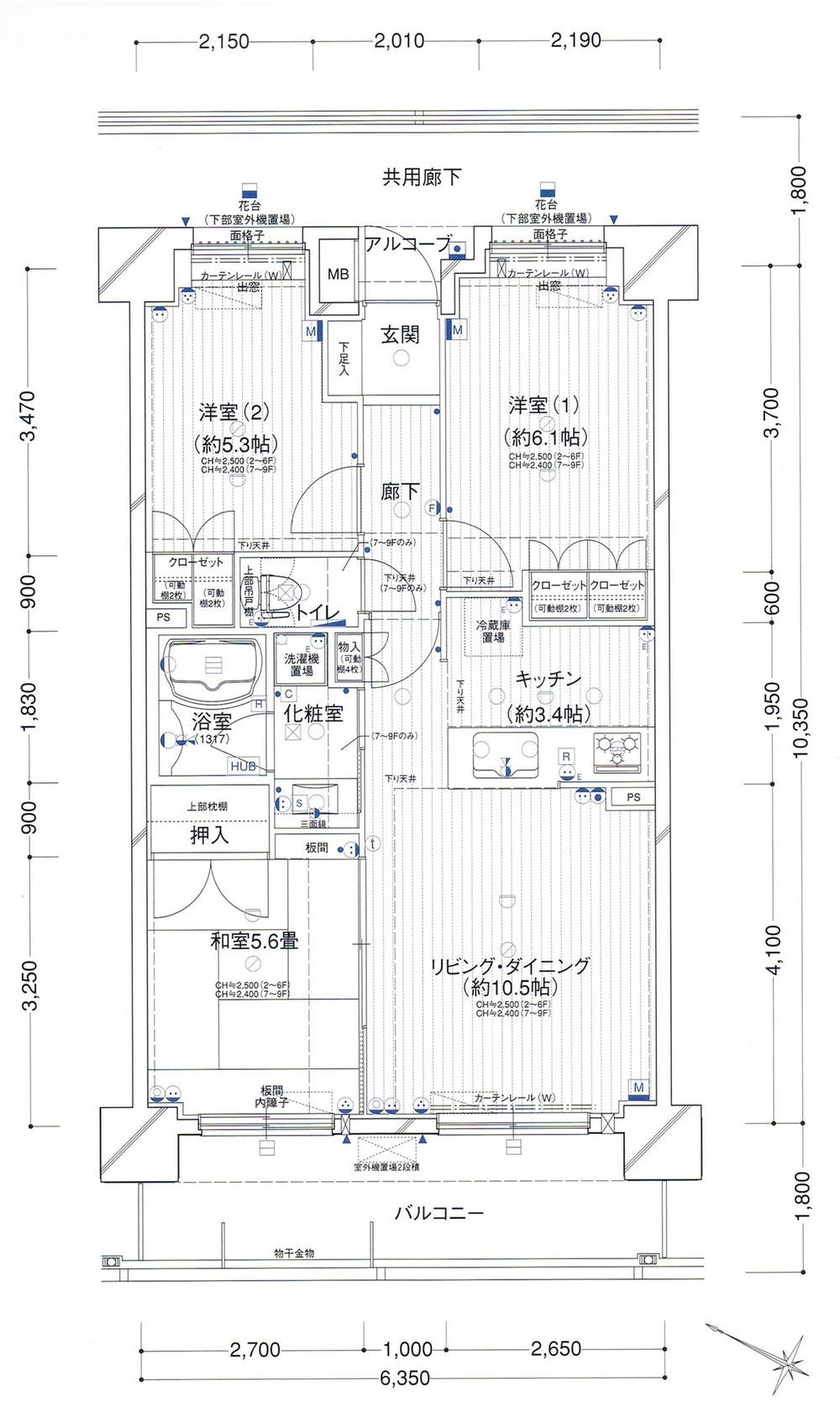 Floor plan. 3LDK, Price 19,800,000 yen, Occupied area 64.91 sq m , Balcony area 11.43 sq m renovated!