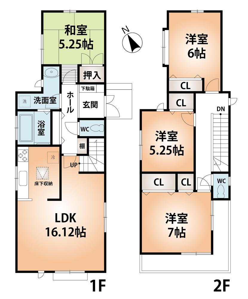 Floor plan. (No. 2 locations), Price 29,800,000 yen, 4LDK, Land area 150 sq m , Building area 99.15 sq m
