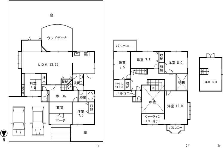 Floor plan. 39,800,000 yen, 7LDK + S (storeroom), Land area 289.79 sq m , Building area 236.42 sq m