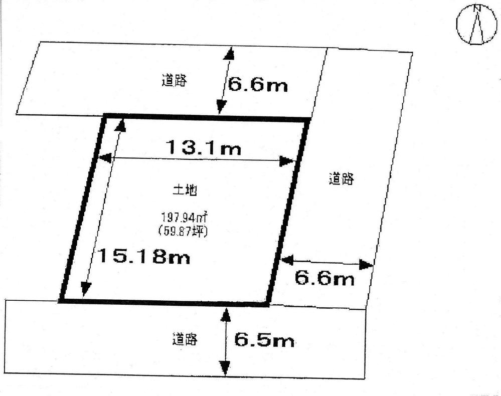 Compartment figure. Land price 25,800,000 yen, Land area 197.94 sq m