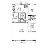 Floor plan. 3LDK, Price 12.8 million yen, Occupied area 93.87 sq m , Balcony area 15.82 sq m