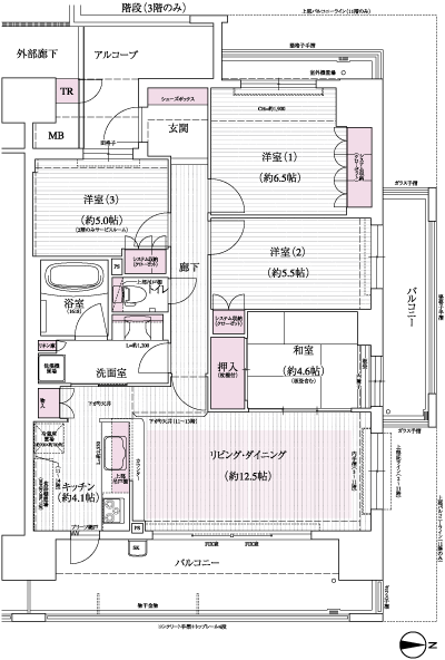 Floor: 4LDK, occupied area: 85.48 sq m, Price: 30.8 million yen