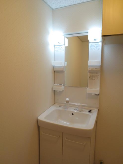 Wash basin, toilet. Interior