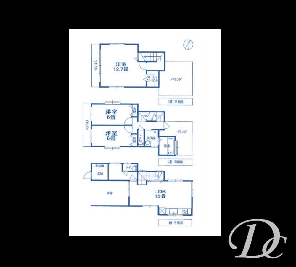 Floor plan. 31.5 million yen, 3LDK, Land area 107.8 sq m , Building area 107.52 sq m