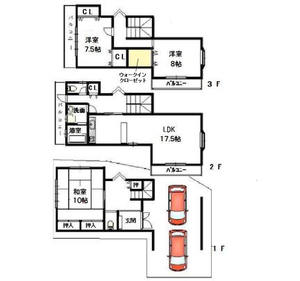 Floor plan. 29 million yen, 3LDK + S (storeroom), Land area 98.54 sq m , Building area 119.07 sq m