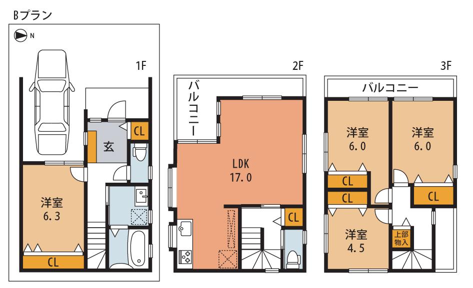 Floor plan. (No. 1 point), Price 29,900,000 yen, 4LDK, Land area 69.32 sq m , Building area 100.44 sq m