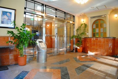 lobby. Entrance passing through to go care