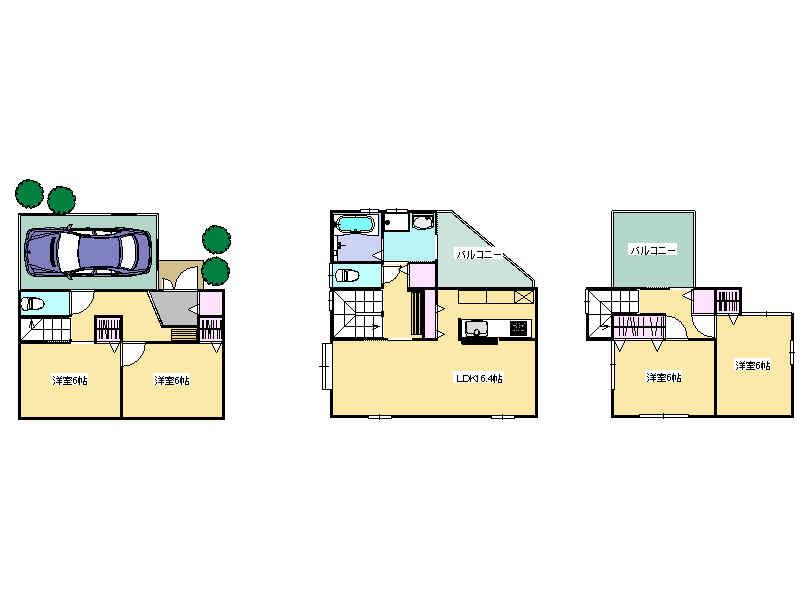 Floor plan. 35,300,000 yen, 4LDK, Land area 73.94 sq m , Building area 105.16 sq m