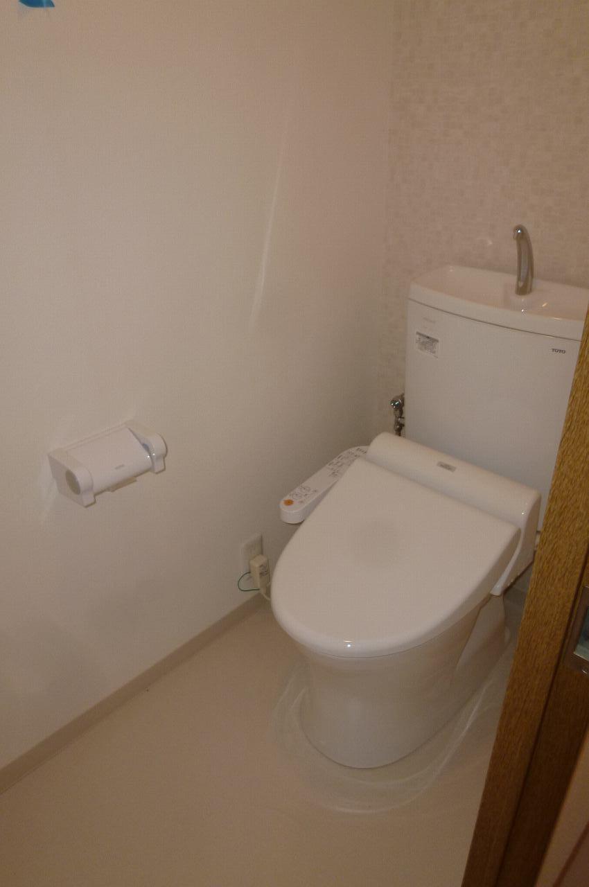 Toilet. ・ Toilet bowl, It had made warm water washing toilet seat