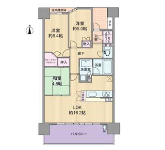 Floor plan. 3LDK, Price 28 million yen, Occupied area 72.23 sq m , Balcony area 13.3 sq m